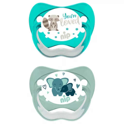 Nip Family szilikon játszócumi 0-6 hónapos korig 2db - többféle