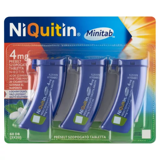 Niquitin Minitab 4 mg préselt szopogató tabletta 60 db