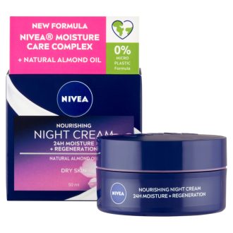   Nivea Aqua Effect éjszakai arckrém száraz és érzékeny bőrre 50 ml