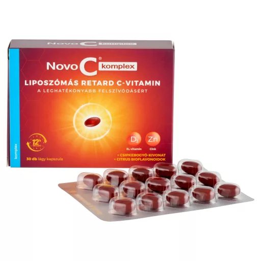 Novo C Komplex liposzómás C-vitamin +D3-vitamin +Cink kapszula 30 db