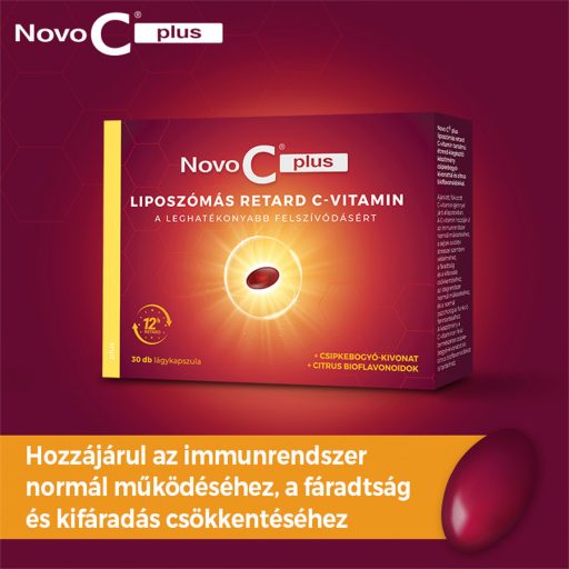 Novo C Plus Liposzómális C-vitamin csipkebogyó kivonattal lágy kapszula 30 db