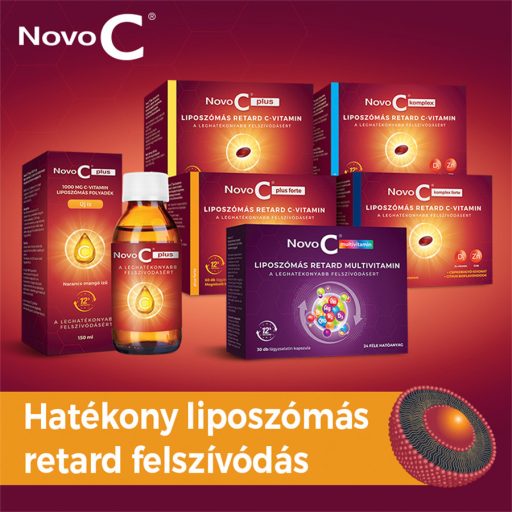 Novo C Plus Liposzómális C-vitamin csipkebogyó kivonattal lágy kapszula 30 db