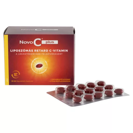 Novo C Plus Liposzómális C-vitamin +csipkebogyó kivonat 90 db
