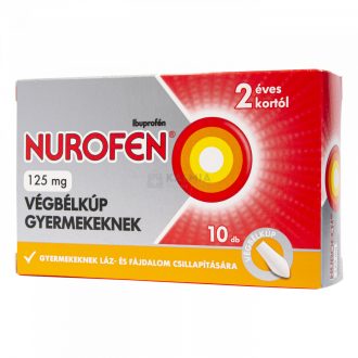 Nurofen 125 mg végbélkúp gyermekeknek 10 db