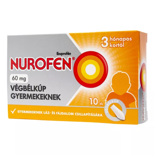 Nurofen 60 mg végbélkúp gyermekeknek 10 db