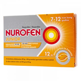   Nurofen Junior narancsízű 100 mg lágy rágókapszula 12 db