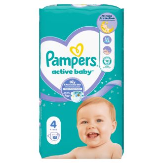 Pampers Active Baby 4 Maxi 9-14 kg pelenka 58 db