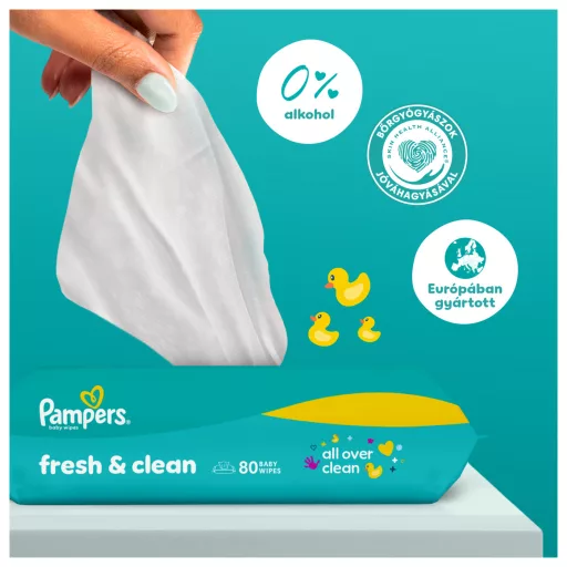 Pampers Fresh Clean törlőkendő 52 db