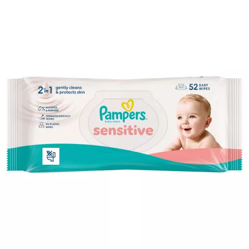 Pampers Sensitive törlőkendő 52 db