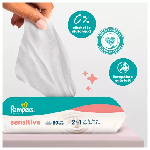 Pampers Sensitive törlőkendő 52 db