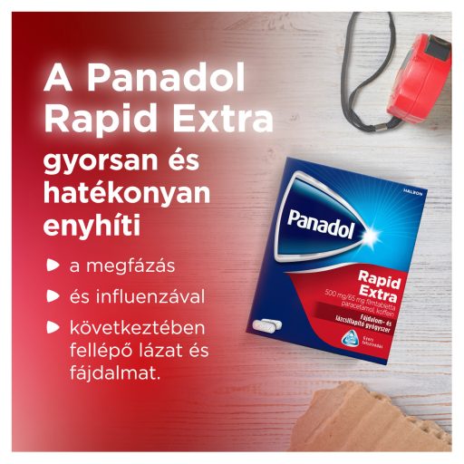 Panadol Rapid Extra 500 mg/65 mg filmtabletta 24 db
