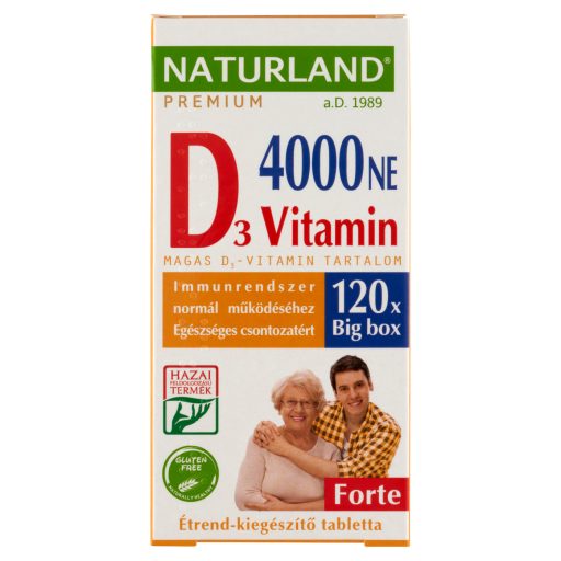 Naturland Prémium D-vitamin forte tabletta 120 db