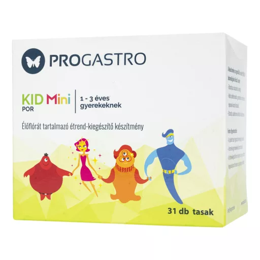 ProGastro KID Mini élőflórát tartalmazó por gyerekeknek 1-3 év tasakban 31 db