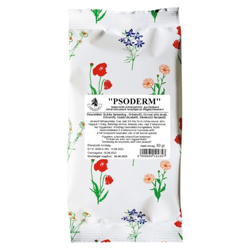 Gyógyfű Psoderm teakeverék pikkelysömörös, gyulladásos bőrre 50 g