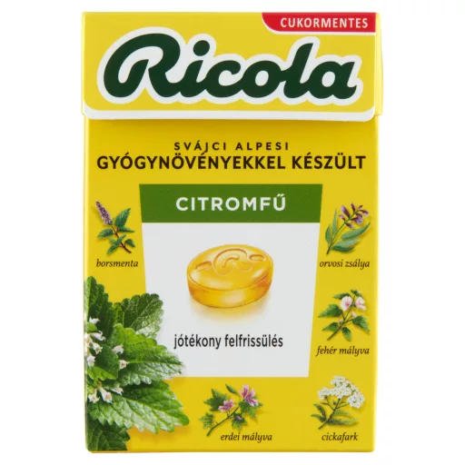 Ricola cukormentes gyógynövényes cukorka - citrom-mentol 40 g