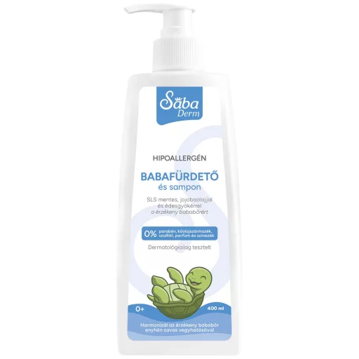 Sába SLS mentes babafürdető és sampon 400 ml