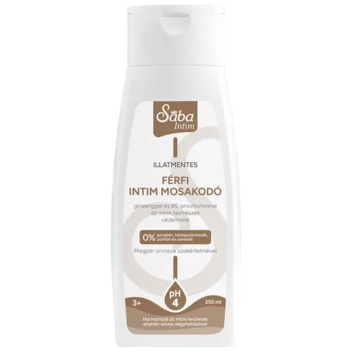 Sába Intim férfi illatmentes mosakodó ginzenggel 250 ml