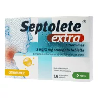 Septolete Extra citrom-méz 3 mg/1 mg szopogató tabletta 16 db