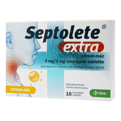 Septolete Extra citrom-méz 3 mg/1 mg szopogató tabletta 16 db