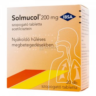 Solmucol 200 mg szopogató tabletta 20 db