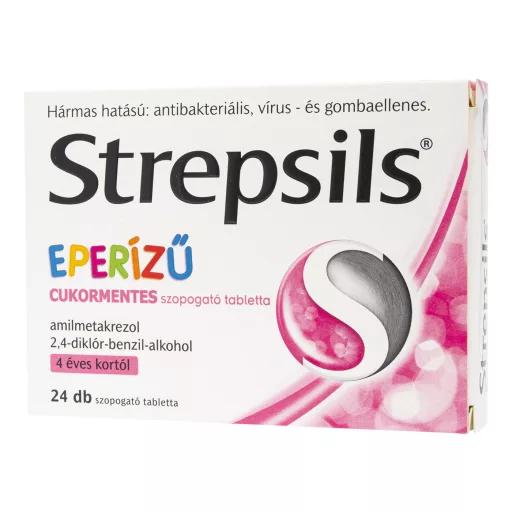 Strepsils eperízű cukormentes szopogató tabletta 24 db