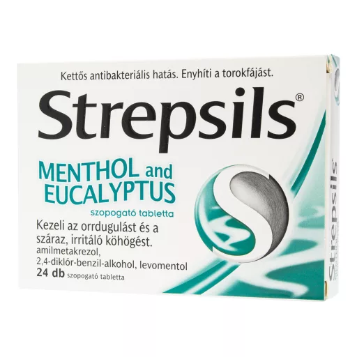 Strepsils Menthol and eucalyptus szopogató tabletta 24 db
