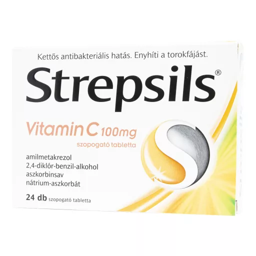 Strepsils Vitamin C 100 mg szopogató tabletta 24 db