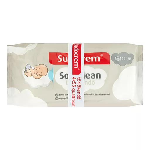Sudocrem Soft Clean törlőkendő 4 x 55 db