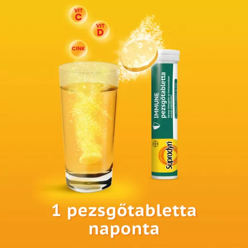 Supradyn Immune C- és D-vitamin + Cink pezsgőtabletta 15 db