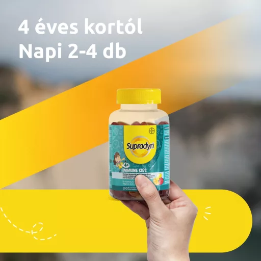 Supradyn Immune Kids C- és D-vitamin + Cink gumivitamin 100 db