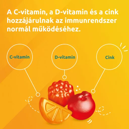 Supradyn Immune Kids C- és D-vitamin + Cink gumivitamin 100 db