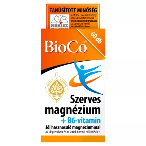 Bioco Szerves Magnézium +B6-vitamin tabletta 60 db