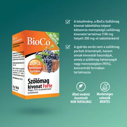 BioCo Szőlőmag kivonat Forte Megapack tabletta 100 db