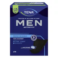 TENA Men Active Fit Protective Shield inkontinencia betét férfiaknak 14 db