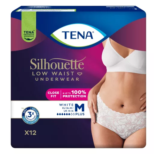 TENA Silhouette Plus inkontinencia fehérnemű fehér M 12 db