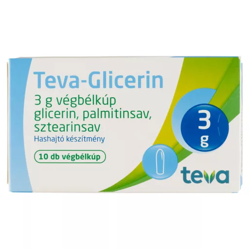 Teva-Glicerin 3 g végbélkúp 10 db