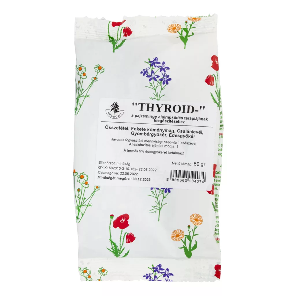 Gyógyfű Thyroid- teafű pajzsmirigy-alulműködés kezeléshez 50