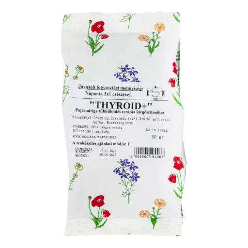 Gyógyfű Thyroid+ teafű pajzsmirigy-túlműködés kezeléshez 50 g
