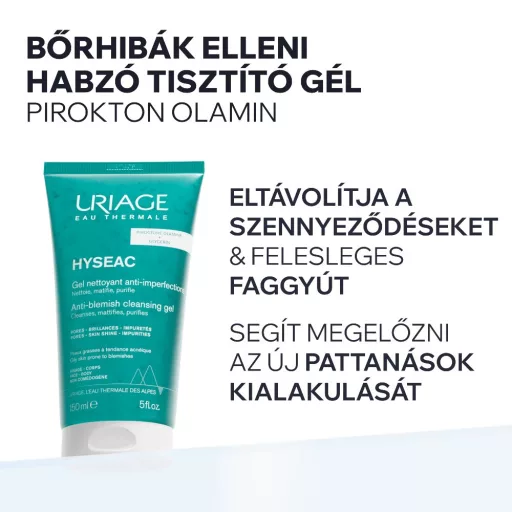 Uriage Hyséac bőrtisztítő habzó gél 150 ml