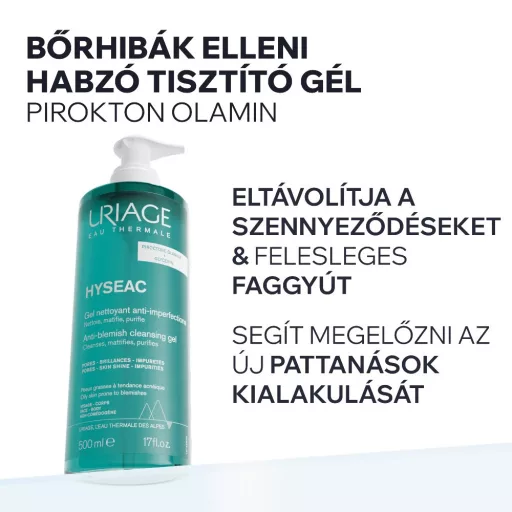 Uriage Hyséac bőrtisztítő habzó gél 500 ml