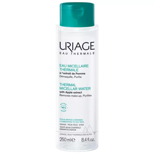 Uriage Micellás arctisztító és sminklemosó zsíros vagy kombinált bőrre 250 ml