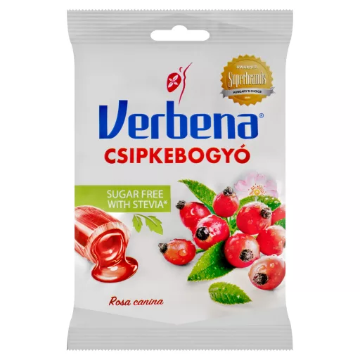 Verbena Csipkebogyó cukormentes cukorka 60 g