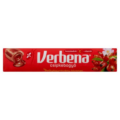 Verbena Rolls csipkebogyó keménycukorka 32 g