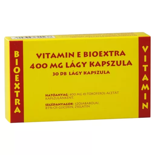 Bioextra Vitamin E Bioextra 400 mg lágy kapszula 30 db