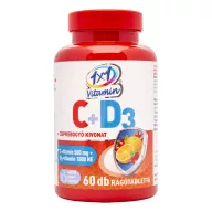   1x1 Vitamin C-vitamin 500 mg +D3-vitamin +csipkebogyó narancs ízű rágótabletta 60 db