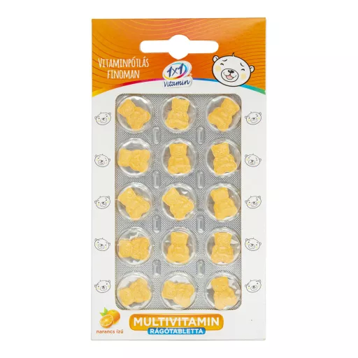 1x1 Vitamin Multivitamin narancs ízű rágótabletta 15 db