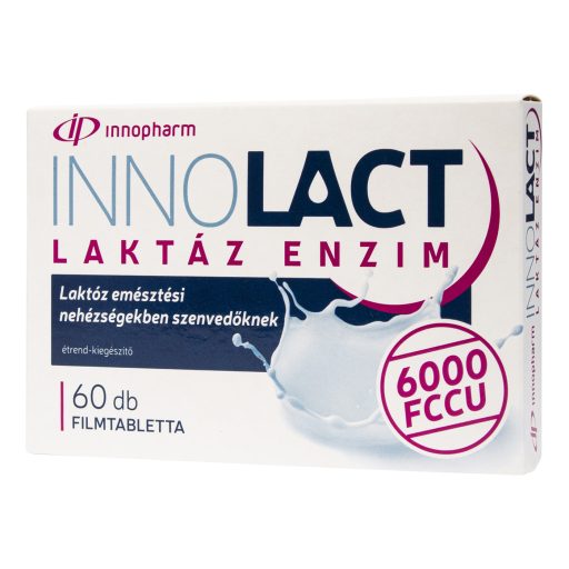 Innopharm Innolact Laktáz enzim 6000 FCCU étrend-kiegészítő filmtabletta 60 db