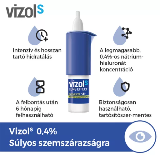 Vizol S 0,4% szemcsepp száraz szemre 10 ml