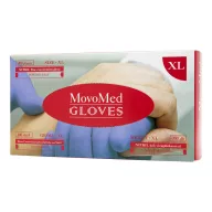   MovoMed nitril púdermentes kék vizsgálókesztyű XL 100 db