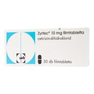 Zyrtec 10 mg filmtabletta 30 db